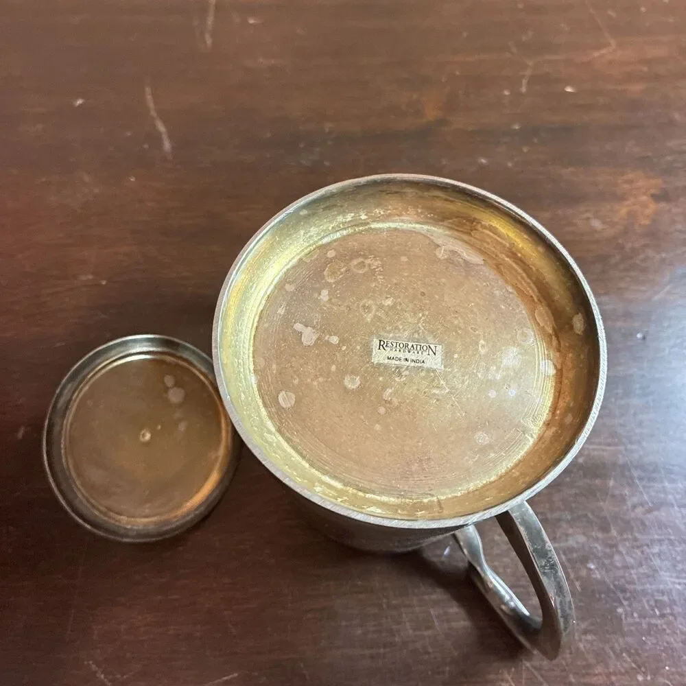 Vtg Silverplate Sugarbowl with Lid by Restoration Hardware India